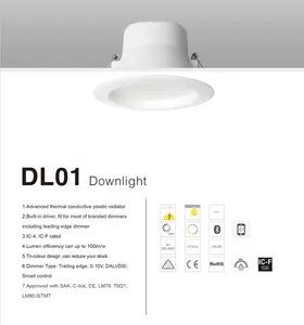 Lampu LED, 3.5 inci Cut-out 90MM 8W 9W 10W TRI warna dapat diredupkan lampu bawah ruang tamu liontin tiga warna lubang lorong koridor rumah