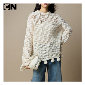 Suéter con Certificación GRS, Fabricante de Suéteres, Venta al por Mayor, Personalizado, 100% Lana, Calado, Adelgazante, Estilo Coreano, Suéter de Punto para Mujer - Product Image 4