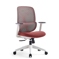 Chaise de bureau ergonomique en maille, dossier haut, pivotante, pour cadres, avec support lombaire et appui-tête réglable