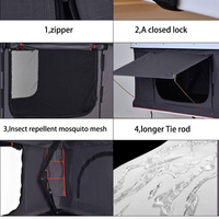 Carpa de Camping Penglong PL-RT-20 para Exteriores, de Doble Capa, de Algodón, con Camuflaje, Techo Triangular, de Montaje Rápido y Automático para Automóvil