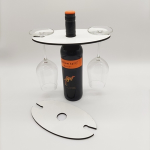 Çift katlı mutfak kurutma şarap bardağı ile 2 süblimasyon boş vitrin rafı tutucular Set çift severler veya arkadaşlar için - Product Image 1