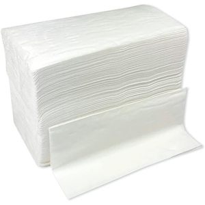 Serviettes de table jetables GEN 15X17DIN, 3 plis, blanches, 14,25 pouces de large x 16,25 pouces de profondeur, douces, pliées, en sachet - Product Image 1