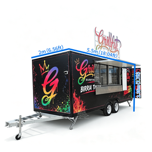 Amerikan Food Truck Snack Fried Chicken Wings Cart Bbq Grill Street Mobile Beverage <b>Trailer</b> Commercial Service Window Food Cart - Product Image 3