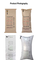 Sac de calage pour camion GZGJ Security, réutilisable, à valve, brun, sans fil, rempli, gonflable par pistolet à air, papier kraft + PP tissé + PE