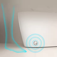 WC intelligent avec bidet intégré, allongé, télécommande, eau chaude, chasse automatique, capteur de pied, siège chauffant, céramique, double chasse, vente en gros