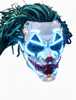 Perruque de Cosplay Unisexe pour Adulte, en Polyester, Style Halloween Punk avec Nez, pour Scènes d'Horreur et Évasion, Coiffe Poilue, En Gros, En Stock