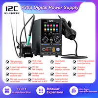 Estación de Soldadura Profesional I2C P30S 3 en 1 con Fuente de Alimentación CC de 30V 25A, Salida Programable, Pistola de Aire Caliente y Soldadura por Puntos para Reparación de Teléfonos