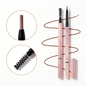 Lápiz de Cejas Vegano Ultrafino de 1.5mm, Resistente al Agua y al Sudor, de Larga Duración, Doble Punta con Cepillo en Espiral, Logotipo Personalizado - Product Image 1