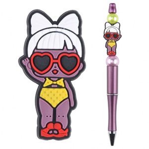 Cuentas de <span class=keywords><strong>Perlas</strong></span> Flocadas Kawaii para Niños, Cuentas Sueltas para Hacer Joyería, Cuentas Redondas de PVC para Manualidades - Product Image 4