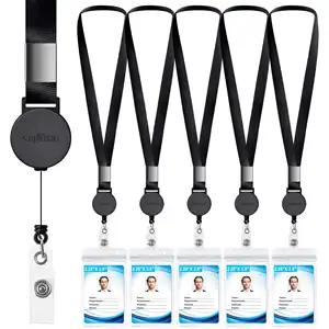 באיכות גבוהה פוליאסטר הדפסה lanyard pacid מחזיק כרטיס תג קליפ lanyard