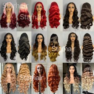<span class=keywords><strong>Aliexpress</strong></span> compras en línea fibra de alta temperatura cabeza de maniquí sintético HD encaje frontal extensiones de cabello humano sintético pelucas - Product Image 5