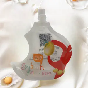 High Quality Special Laminated Soybean Milk Drink Storage Bag Stand Up Spout Pouch Bags