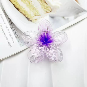 Großhandel Plume ria <span class=keywords><strong>Grab</strong></span> Clip Mode Ästhetik Sparkling Powder Flower Clip Frauen Curly Hair Shark Clip Stirnband - Product Image 2