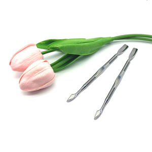 Stainless Steel Cuticle Pusher Straight Edge Cutter Double Ended Nail Tool for Manicure Pedicure - Product Image 2