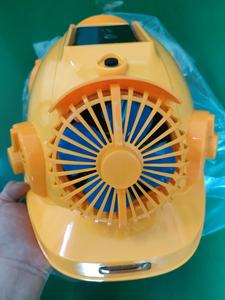 หมวกกันน็อคสร้างความเย็นด้วยพลังงานแสงอาทิตย์ Ai หมวกกันน็อคแบบคู่เครื่องปรับอากาศแบบชาร์จไฟได้สำหรับผู้ชายฤดูร้อน - Product Image 4