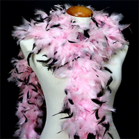 Bufanda en tono rosa, Boa Chandelle de plumas de pavo para fiesta, boda, decoración de Navidad, ropa artesanal DIY, disfraz, vestido, accesorios