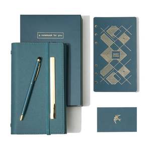 8x11 Carpeta de papel clip <span class=keywords><strong>agenda</strong></span> A5 80gsm 100gsm pu cuaderno de cuero con bolígrafo - Product Image 6