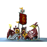 Équipement de terrain de jeu pour enfants en plein air Bettaplay, équipement de jeu de bateau pirate, ensemble de jeu de bateau, toboggan
