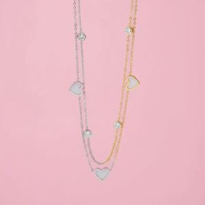 Tobillera de Acero Inoxidable de Doble Capa con Incrustaciones de Diamantes y Concha Blanca, Joyería para Pies que No se Desvanece - Product Image 3