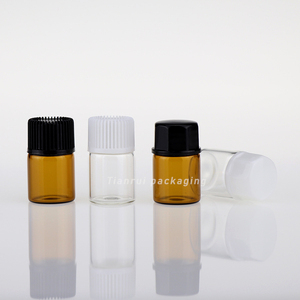 Bán buôn 1ml 2ml 3 ml 5ml mỹ phẩm Tinh dầu nước hoa mẫu thử nghiệm rõ ràng hổ phách lọ thủy tinh chai với nắp vặn và giảm tốc - Product Image 3