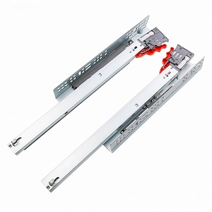 Riel deslizante de montaje inferior Resonance, de tres secciones, totalmente extensible, con amortiguación, para armarios y roperos - Product Image 2