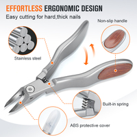 Ensemble d'outils de manucure de pédicure alimenté par brevet de haute qualité lame en acier inoxydable pointe pointue excluant les coupe-ongles à cuticules de peau morte