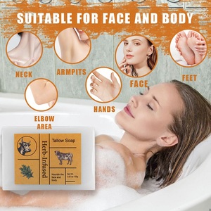 YURHERSU Productos para el cuidado de la piel Jabón de sebo Hecho a mano Natural Orgánico Hidratación profunda Cara nutritiva - Product Image 3