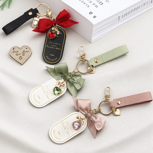 Affascinante portachiavi in pelle PU borsa portatile ciondoli accessori alla moda portachiavi decorazione regali per le donne - Product Image 4