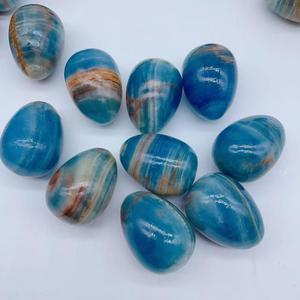 Huevo de Ónix Azul Natural de Alta Calidad al por Mayor, Piedra Curativa Hecha a Mano para Decoración del Hogar y Escritorio - Product Image 2