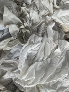 Stracci in maglia di cotone bianco 100% riciclato, in confezione da 1 libbra (10 kg), per pulizia e strofinatura - Product Image 2