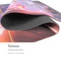 Tapis de souris personnalisé mignon imprimé de dessins animés, antidérapant, lavable, surface épaissie, tapis de bureau pour ordinateur et jeux