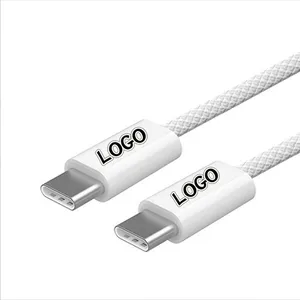 Kabel pengisi daya Cepat 20W PD untuk iPhone 15pro max C-C kabel data pengisian daya Cepat Ponsel kepang kawat pengisi daya super cepat