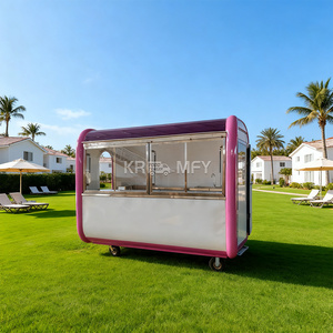 Outdoor Restaurant Street <b>Caravan</b> Kitchen Coffee Trailer Mobile Food Hot Dog Vending Cart - Product Image 2