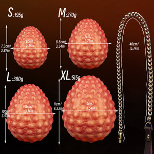 NewDrago EggAnalPlugwitDetachableLon Chain LiquidSiliconeTexturedButtPlug,SMTrainin AnalDilatorAdultSexToysforCouplesWholesale - Product Image 2