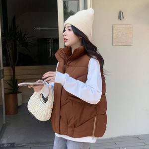 Chalecos de Otoño Invierno para <span class=keywords><strong>Mujer</strong></span>, Prendas de Abrigo <span class=keywords><strong>sin</strong></span> Mangas con Cuello Alto, <span class=keywords><strong>Chaqueta</strong></span> de Punto de Color Sólido con Cremallera - Product Image 5