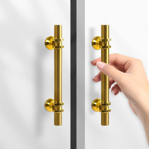 Edelstahl Goldener Möbelgriff, Schrankgriffe Gold, Antik-Messing Kleiderschrankgriffe für Tür, Schublade, Kommode - Product Image 2