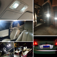 Bombilla LED 6000K blanco 501 W5W T10 sin errores para cúpula de coche mapa puerta cortesía matrícula tablero instrumento