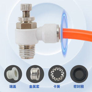 Válvula reguladora neumática Sl8 02 10 03 12 04 6 01 4 M5 de acero inoxidable para uso automotriz - Product Image 1