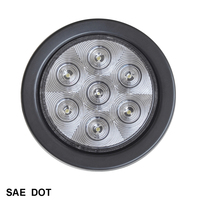Feu arrière LED rond de 4 pouces, feu de recul, feu arrière de camion/remorque, conforme aux normes DOT/SAE/FMVSS/108/RoHS