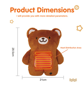 USB Elektrikli Isıtmalı Ayı Peluş Kumaş ve Üç Farklı Sıcaklık Seviyesiyle Vücudunuzu Isıtır - Product Image 3