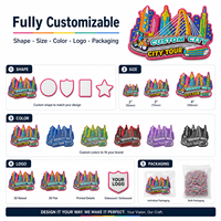 Patch en caoutchouc PVC 3D coloré personnalisé, motif repère urbain, souvenir de voyage, badge à logo en relief, forme personnalisée pour sacs et vêtements