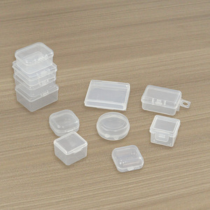 Small Plastic <b>Storage</b> <b>Box</b> Transparent Rectangle Earplug Jewelry Accessory Container 4.5 3.5 5.0 Cm Size Series - Product Image 2