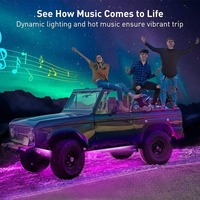 Offres Spéciales 6 en 1 voiture Underglow lumières extérieur LED bande lumières sans fil APP contrôle musique synchronisation étanche Auto lumières ambiantes
