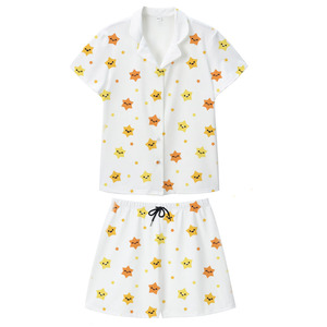 Conjunto de Pijama Infantil Personalizado por Sublimación, Camisa de Manga Corta con Botones y Solapas, Pantalones Cortos, Ropa de Dormir Transpirable de Verano, Personalizable - Product Image 3