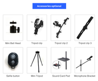 Anneau Lumineux Professionnel pour TikTok Live, Miroir Dimmable, Maquillage Selfie, Anneau Lumineux LED 8, 10, 12, 13 Pouces avec Trépied
