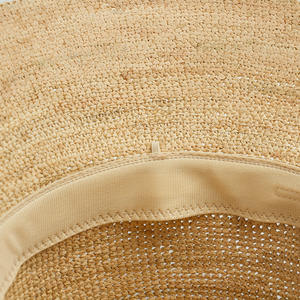 Vente en gros de luxe tendance Chapeau cloche en paille à bord court Chapeau en raphia pour femmes Dames Plage Pare-soleil <span class=keywords><strong>bali</strong></span> Boho - Product Image 5