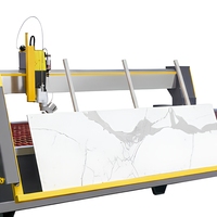Machine de découpe à jet d'eau 5 axes SawJet pour dalles de marbre avec ventouses de maintien, équipement de découpe CNC à eau
