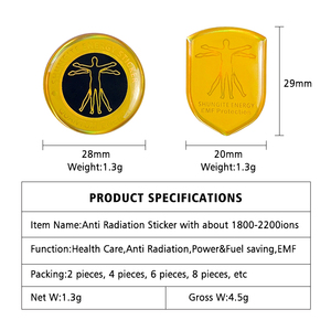 สติกเกอร์ป้องกันรังสี เทราเฮิร์ตซ์ ควอนตัมชิลด์ สติกเกอร์ป้องกัน EMF ป้องกันรังสีหูฟัง ชิปป้องกันรังสี - Product Image 4