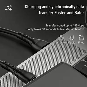 สายชาร์จโทรศัพท์แบบพรีเมียม ชาร์จเร็ว สาย Type C สำหรับถ่ายโอนข้อมูล USB3.0 สายโทรศัพท์มือถือสำหรับสมาร์ทโฟน - Product Image 6