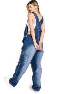 Tendance 2022 femmes Denim vêtements <span class=keywords><strong>de</strong></span> travail Cargo combinaison Baggy maternité <span class=keywords><strong>Jean</strong></span> barboteuse Vintage Denim salopette - Product Image 6
